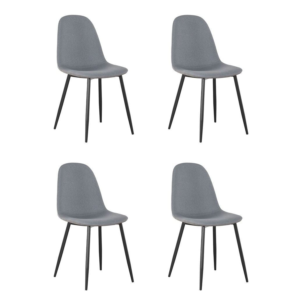 PACK DE 4 SILLA JAMES GRIS ACERO