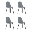 PACK DE 4 SILLA JAMES GRIS ACERO