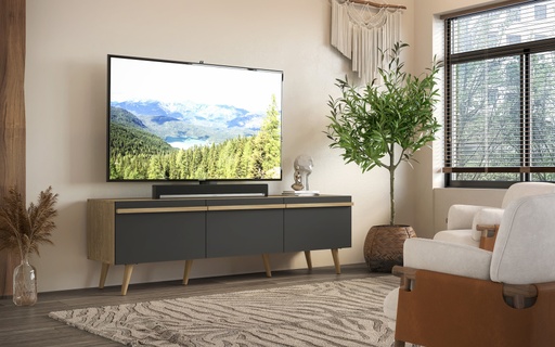 [HM581-G] MESA DE TV CABIMAS GRIS