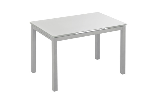 [H207-3B] MESA BISBE EXTENSIBLE BLANCA CHASIS GRIS